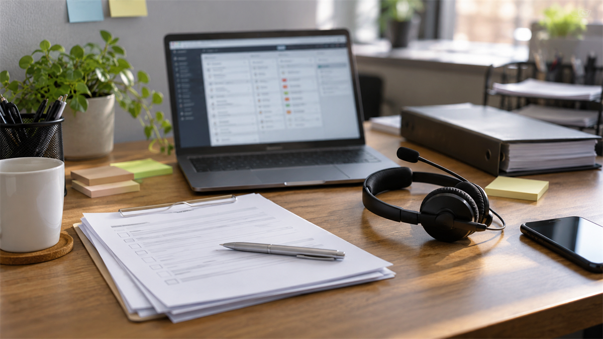 Synthetic representative editorial scene of an unbranded support desk reviewing automated account-action evidence; not Uber, CNIL, the Dutch DPA, EDPB or an actual driver file.